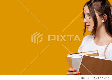 smart student high school young woman notebooks smart student high school young woman notebooks 69177928