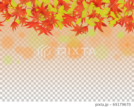 Background material of autumn leaves and ginkgo biloba 69179670