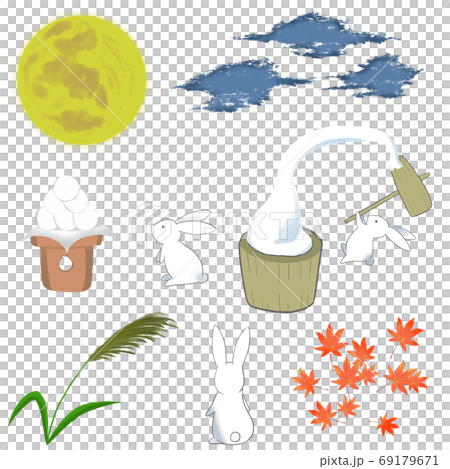 Illustration material for 15 nights and moon viewing 69179671