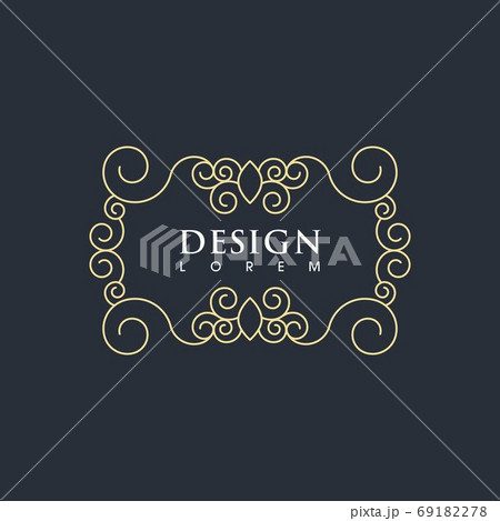 Vintage border line Template vector Vintage border line Template vector 69182278