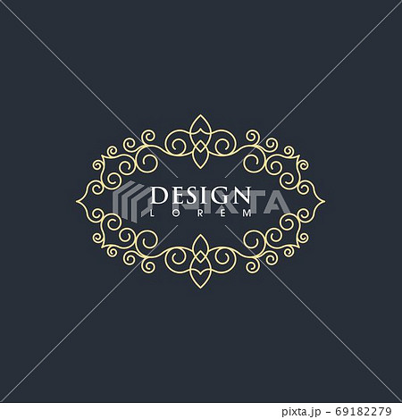Vintage border line Template vector Vintage border line Template vector 69182279