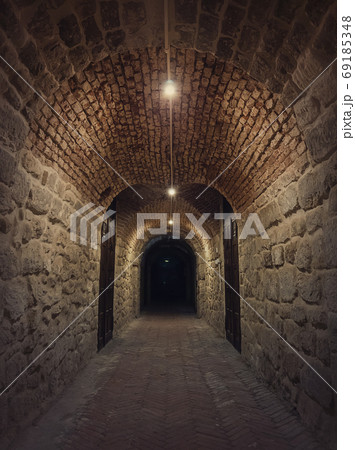 Old wine cellar tunnel at the Hincesti winery underground of the Old wine cellar tunnel at the Hincesti winery underground of the 69185348