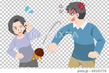 患有癡呆症且容易發怒的男人的插圖 患有癡呆症且容易發怒的男人的插圖 69185778