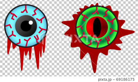 血が流れる怖い目玉 69186175