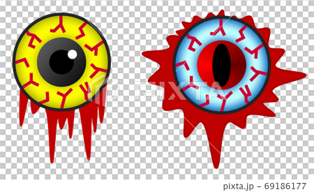 血が流れる怖い目玉 69186177