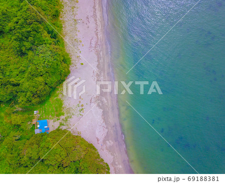 桂島（宮城県塩竈市）の鬼ヶ浜（空撮） 69188381