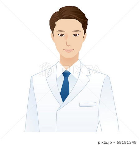 白衣の男性 医者のイラスト素材