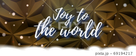 Christmas greeting on brown triangle geometric BG Christmas greeting on brown triangle geometric BG 69194217