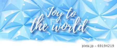 Christmas greeting on blue triangle geometric BG 69194219