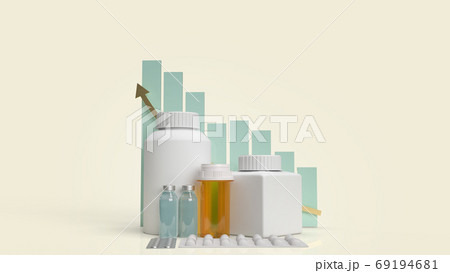 drug medical bottle and chart for health content 3d rendering.. drug medical bottle and chart for health content 3d rendering.. 69194681