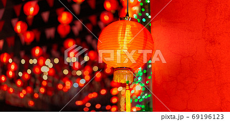 Chinese new year lanterns in chinatown. 69196123