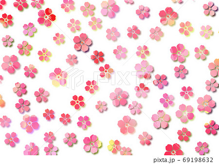 桜吹雪 桜 春 花見 春風 迎春 背景のイラスト素材