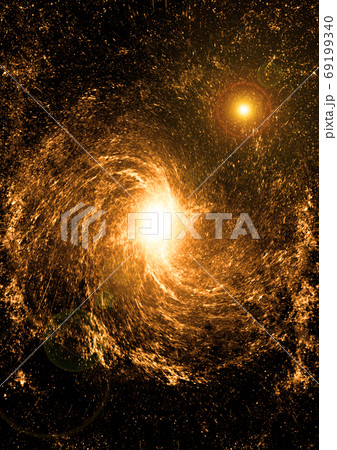 galaxy in a free space. 3D rendering 69199340