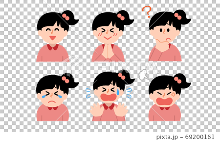 女の子の上半身セット(シンプルカラー) 女の子の上半身セット(シンプルカラー) 69200161