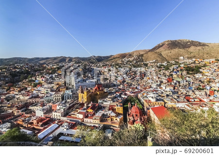 Aerial view of the city of Guanajuato in Mexico Aerial view of the city of Guanajuato in Mexico 69200601