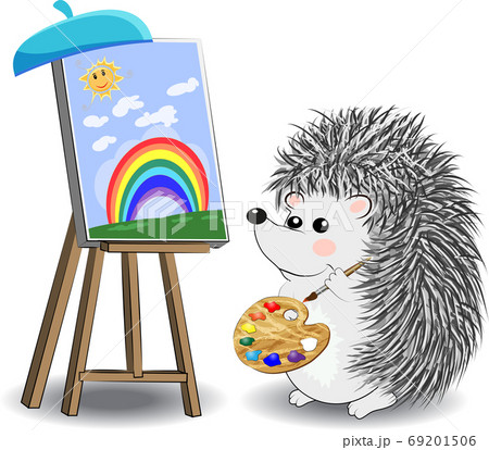 Set of design elements with profession artist and painter tools for creative design and drawing 69201506