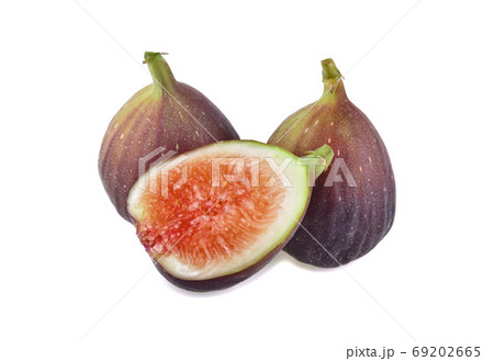 Fresh fig fruits isolated on white background 69202665