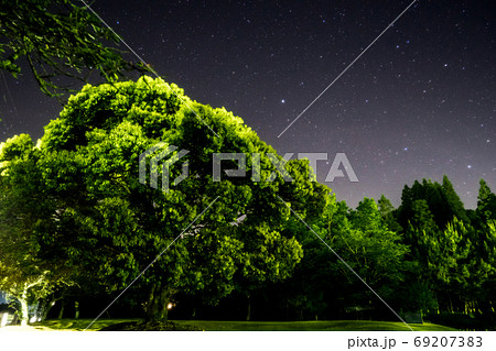 佐賀　多久聖廟　夜の広場と星空 69207383