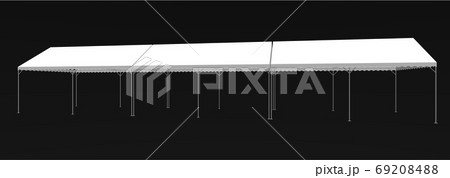 3600ミリ 5400ミリのパイプテント3張りの3dレンダリングのイラスト素材 6984