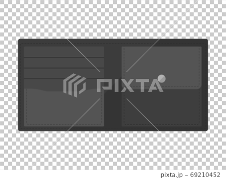 Illustration of a black bi-fold wallet 69210452