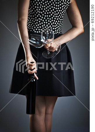 woman with wine woman with wine 69212190