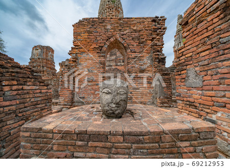 Old ruins of a temple in Phra Nakhon Si Ayutthaya province near 69212953