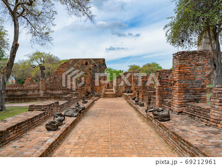 Old ruins of a temple in Phra Nakhon Si Ayutthaya province near 69212961