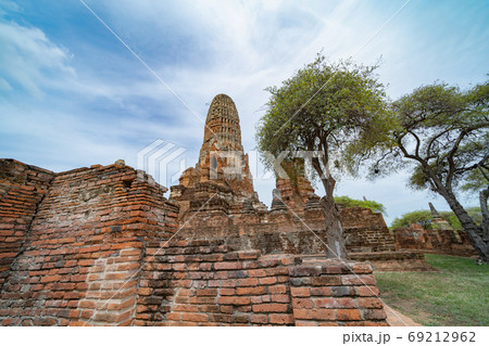 Old ruins of a temple in Phra Nakhon Si Ayutthaya province near 69212962