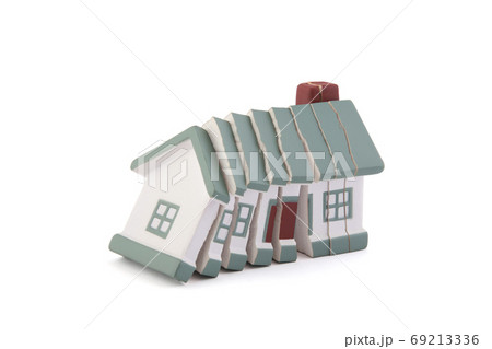 Sliced house isolated on white background with clipping path Sliced house isolated on white background with clipping path 69213336