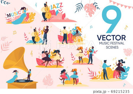 Open Air Jazz Music Festival People Scene Set 69215235