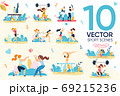 Professional Sportsman Athlete Character Sport Set 69215236