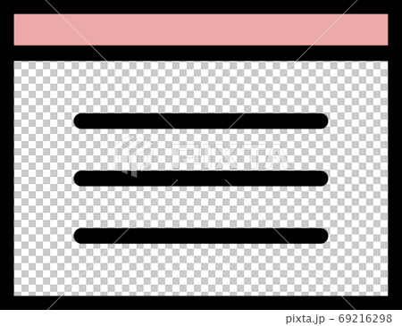 ピンクのブラウザのベクターアイコン ピンクのブラウザのベクターアイコン 69216298