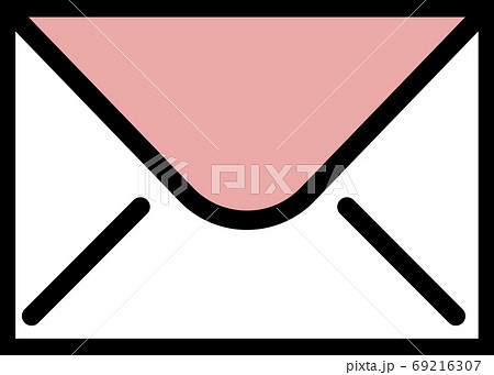ピンクのメールのベクターアイコンのイラスト素材