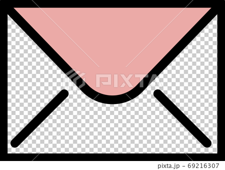 ピンクのメールのベクターアイコンのイラスト素材