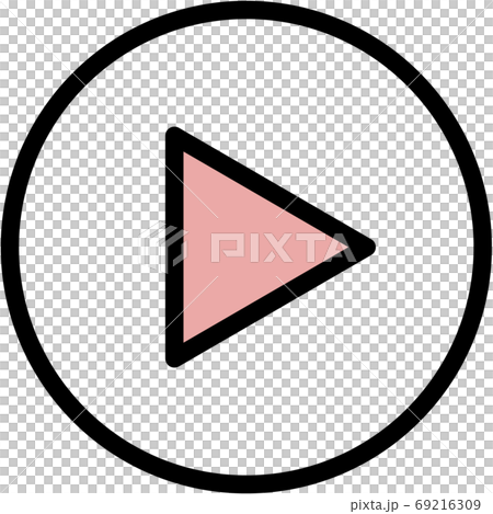 Pink play button vector icon - Stock Illustration [69216309] - PIXTA