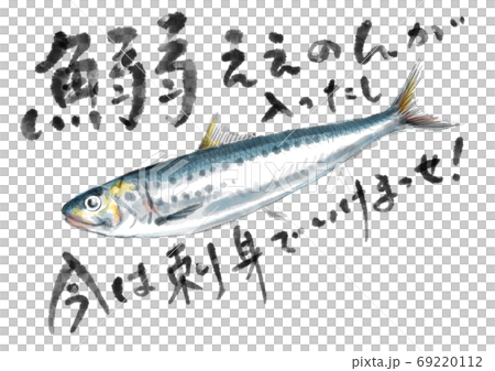 鰯_D手描き_文字有り 鰯_D手描き_文字有り 69220112