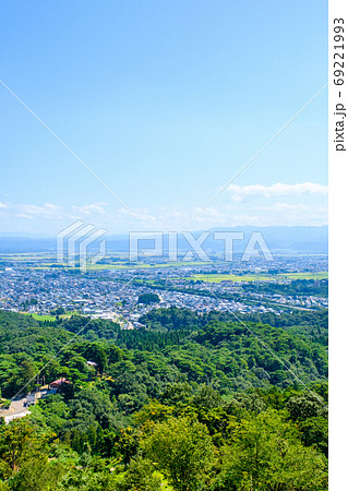 春日山城跡の風景:本丸からの眺め 春日山城跡の風景:本丸からの眺め 69221993