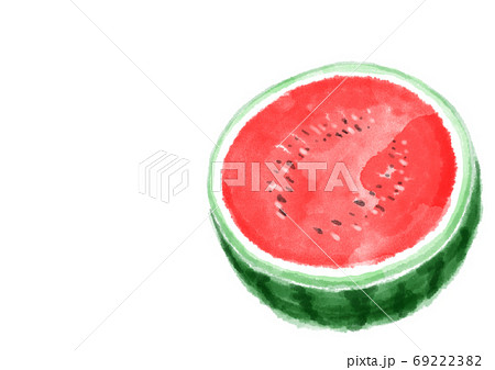 西瓜_D手描き_文字無し 西瓜_D手描き_文字無し 69222382