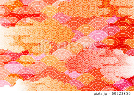 紅葉　秋　和柄　背景 69223356