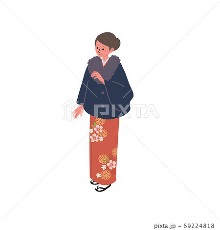 アイソメトリック 着物の女性 イラスト アイソメトリック 着物の女性 イラスト 69224818