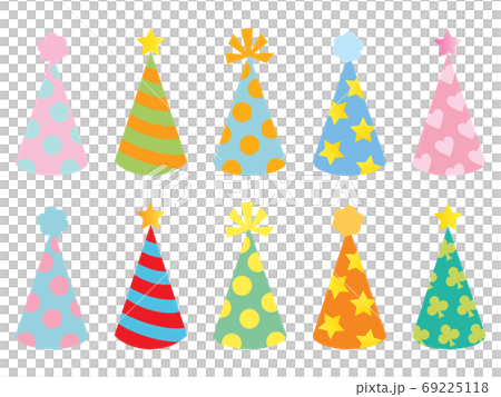 パーティーのコーンハットのセット 69225118