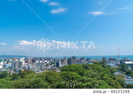 小田原城天守閣から見た風景(相模湾方面) 小田原城天守閣から見た風景(相模湾方面) 69225298