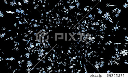 雪の結晶 雪 冬 結晶 氷 パーティクル 吹雪 キラキラ 粒子 3d イラスト 背景のイラスト素材