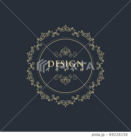 Vintage border line Template vector 69226156