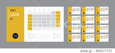 Calendar 2021 template planner vector diary in a minimalist style Calendar 2021 template planner vector diary in a minimalist style 69227735