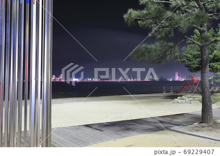 夜景 浜 海 69229407