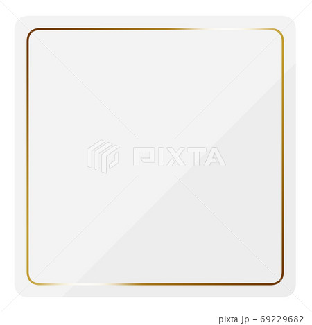 正方形のフレーム ホワイト&ゴールド 正方形のフレーム ホワイト&ゴールド 69229682