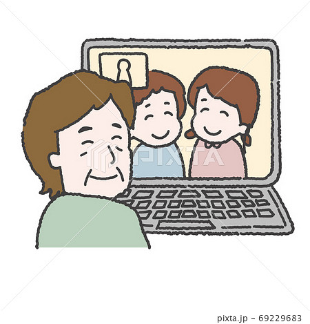 敬老の日のリモートお祝い 69229683