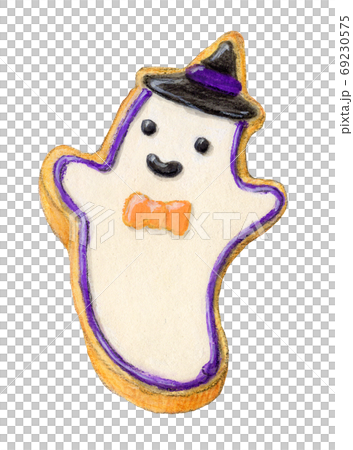 ハロウィーンアイシングクッキー【おばけ】 水彩色えんぴつ画 ハロウィーンアイシングクッキー【おばけ】 水彩色えんぴつ画 69230575