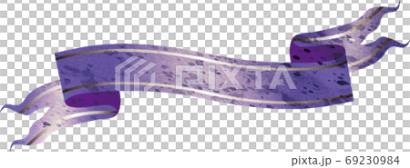 Halloween ribbon tape copy space watercolor illustration material 69230984